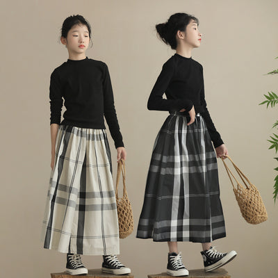 Long Sleeve Turtle Neck Black Tops/ Classic Maxi Flare Skirt 