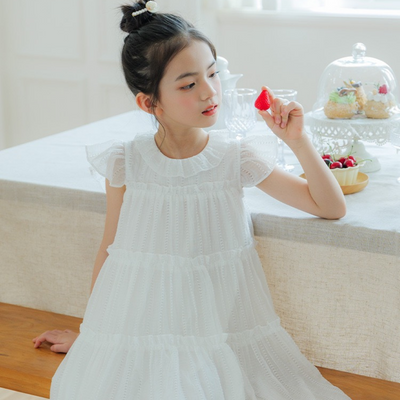 Ruffle Sleeve Flowy Tiered Dress