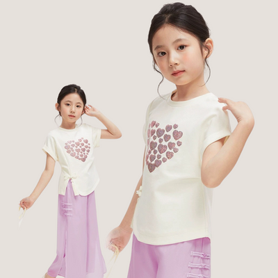 Sweetheart Charm Blouse/ Breezy Contemporary Chinese Flowy Pants 