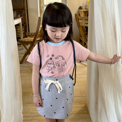  Adorable Tee+ Starry Skort Set