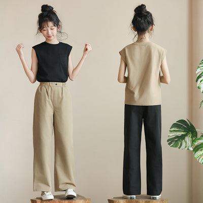 Relaxed Tees/ Classic Straight Pants