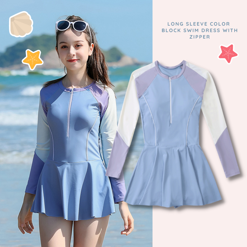 Swim dress top long sleeve
